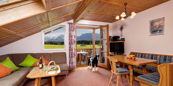 Wohnzimmer - Ferienwohnung Alpenblick